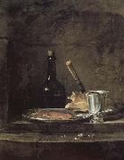 Jean Baptiste Simeon Chardin Silver glasses have lunch oil